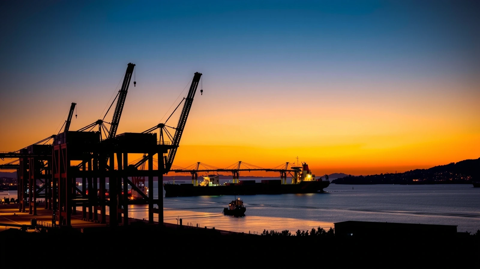 Logistics hub representing global trade flow